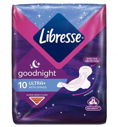Прокладки женские Libresse goodnight ultra large 10шт