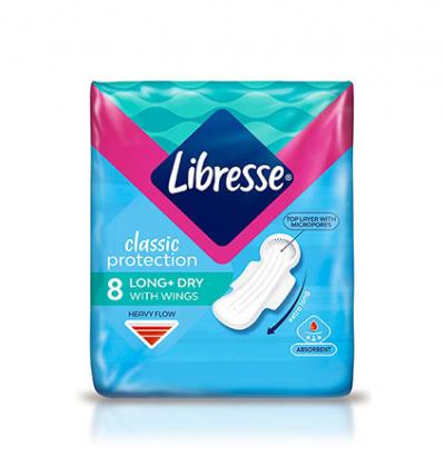 Прокладки Libresse classic protection long+ 8шт