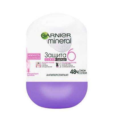 Дезодорант кульковий жіночій Garnier Mineral Захист 6, жіночий, 50 мл